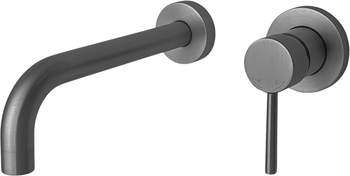 Complete wandinbouw mengkraan Sanitado Industry Belize in gunmetal