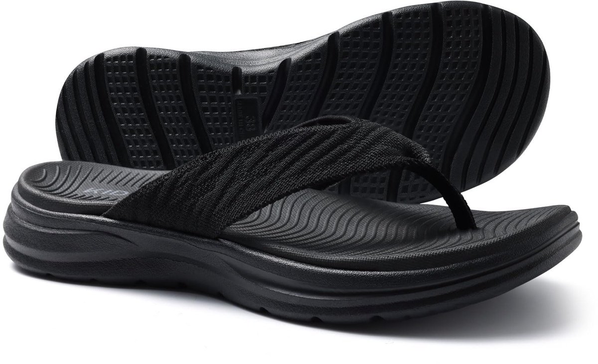 Homaxy -Slim Slippers - Anatomische Teenslippers -Dames Slippers - 43 - Zwart