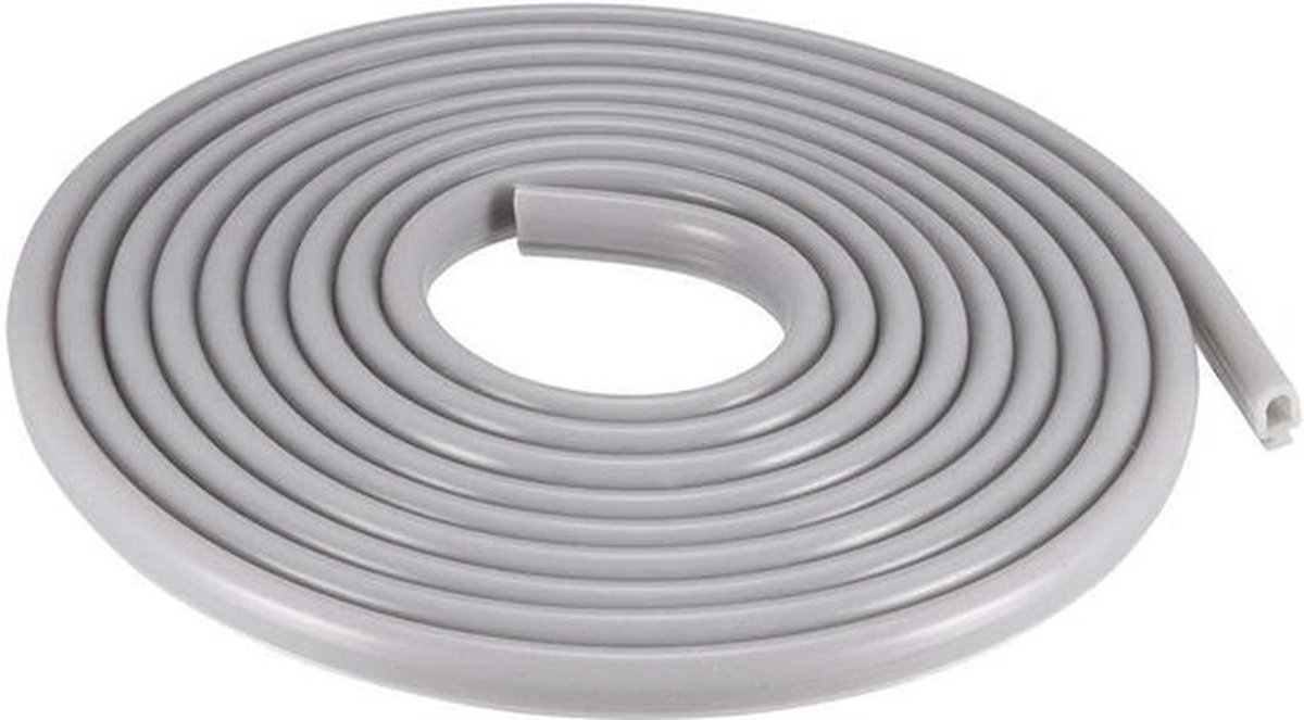 Venster weerstrip afdichting - T-sleufmontage - Grijs - 6,5 mm - 4 mm sleuf - 5 meter lang - Thuis deur raam - Lamp type - Geschikt voor - Bol - Voor-