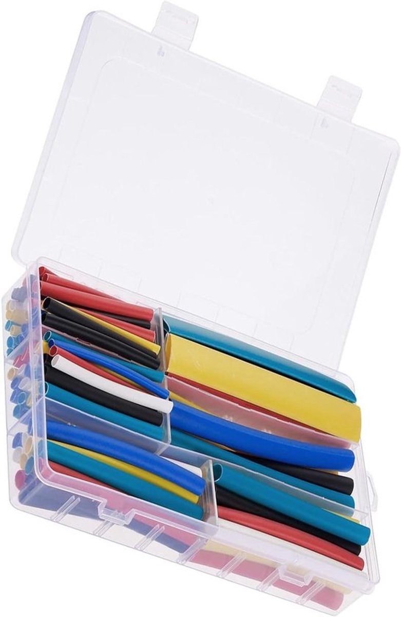 Krimpkous Kit - Krimpverhouding 3:1 - Elektrische Kabel Draad - Reparatie - Krimpkous - Geschikt voor - 102Pcs - Mouw - Voor Wrappen Kabels en Draden - Zwart - Inclusief Reparatiemateriaal.