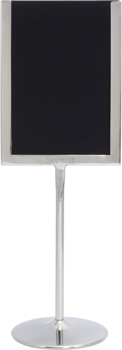 Securit® U-vormige A6-posterlijst van metaal en krijtbord