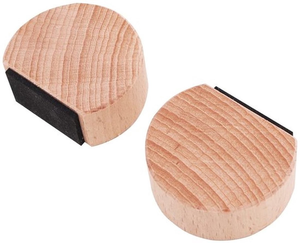 Deurstop Houten - Deurstoppers voor Binnen - Zelfklevend - Anticollision - Geluidsreductie - 4 Stuks - 4,5 x 4,2 x 1,6 cm - Deurbuffer