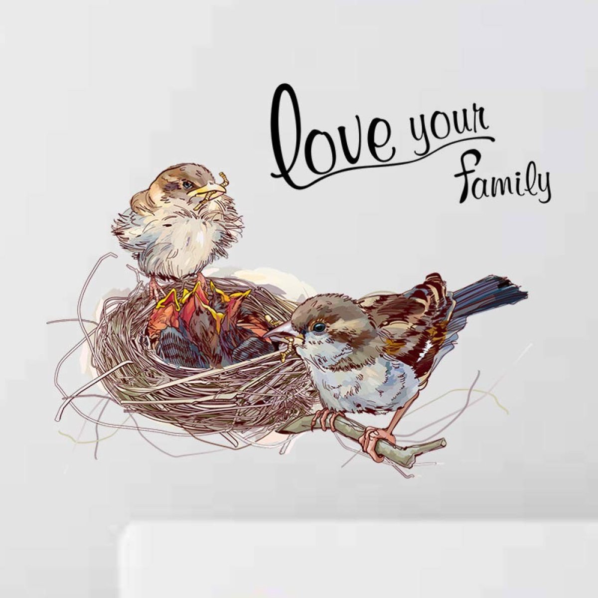 Solidchoice - Dieren Wandstickers voor Woonkamer en Slaapkamer, Verwijderbaar PVC
