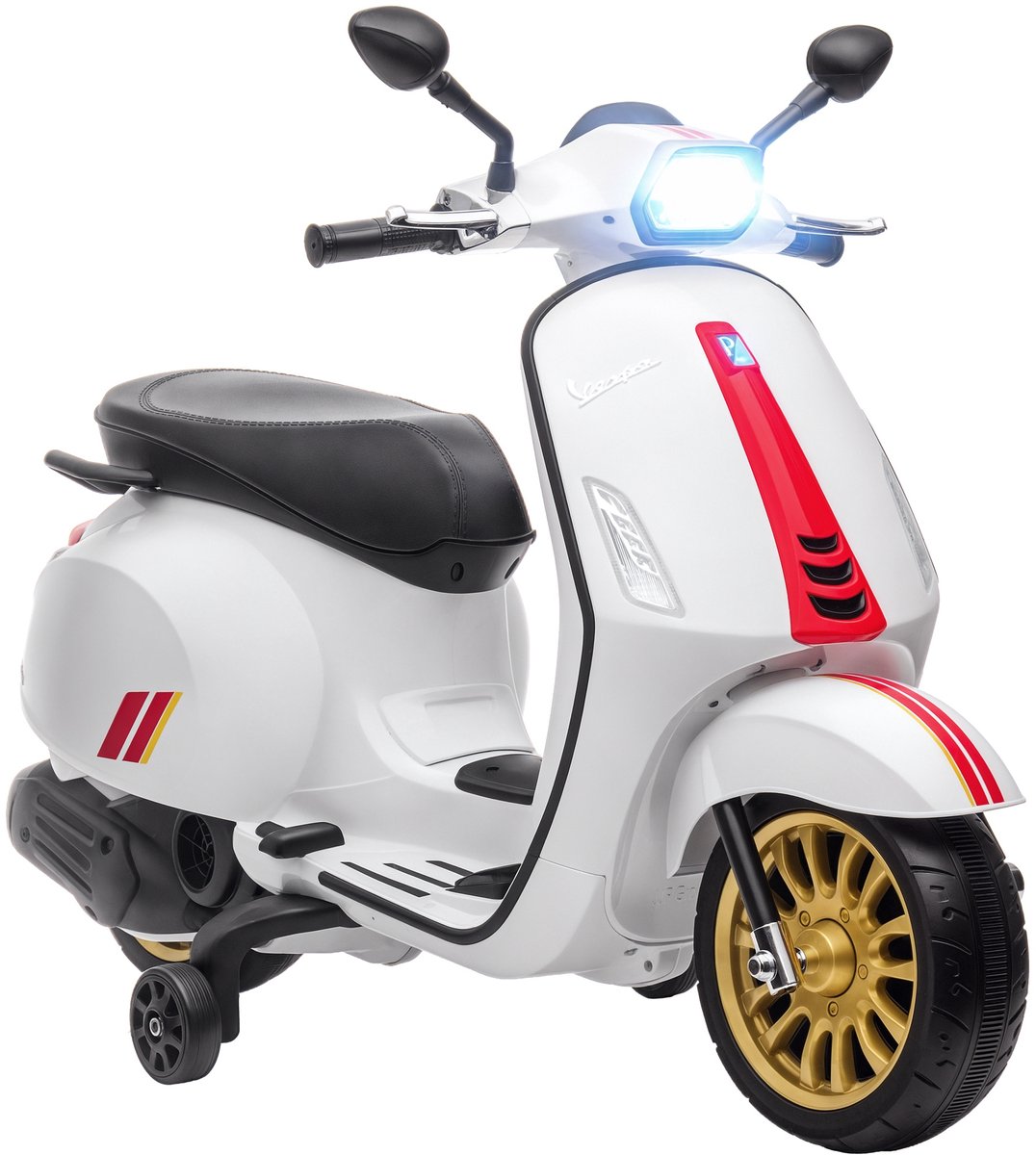 AIYAPLAY - Elektrische rijdende motorfiets - PP - 107x47x73cm - Wit