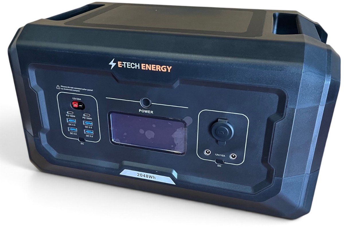 E-TECH ENERGY S2-BAT-2048WH - 2048Wh LiFePO4 uitbreidingsbatterij – extra capaciteit voor S2-2500W & S3-3600W