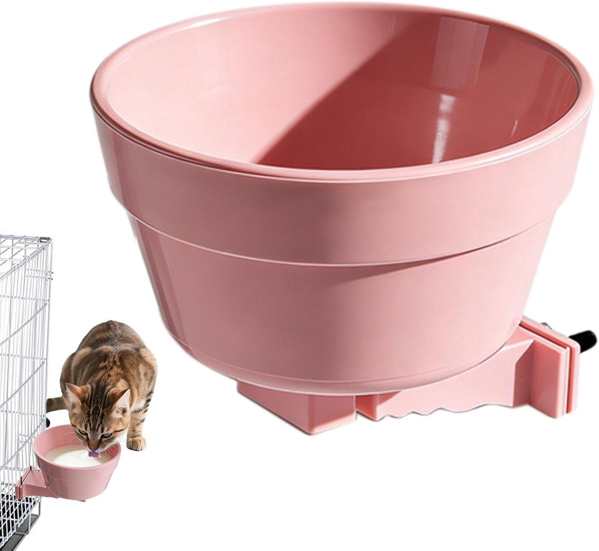 KZQ Hondenwaterbak - Afneembare drinkbak voor bench, draagbaar en stevig - Voor binnen en buiten, thuis en tuin - Geschikt voor puppy en volwassen hond