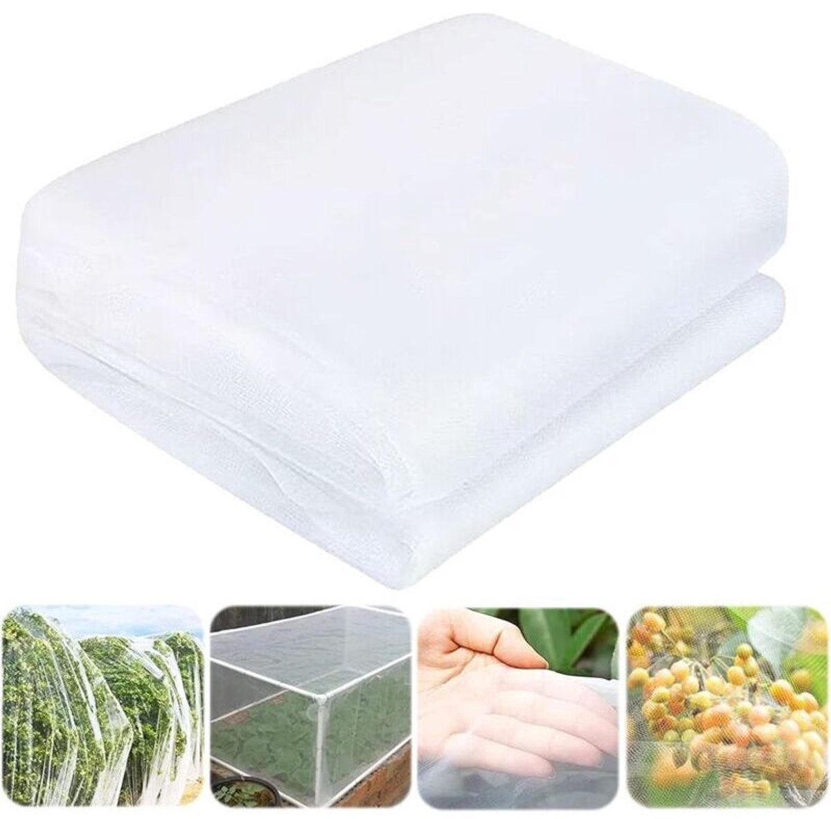 Insectennet van 2,5 m x 7 m, tuinnet, insectennet geschikt voor de moestuin, fijnmazig insectennet, gebruikt ter bescherming van planten, bloemen, groenten en fruit.