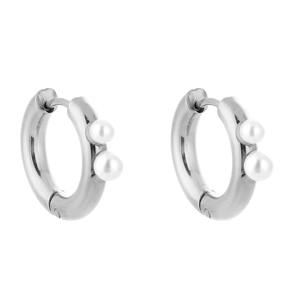 Michelle Bijou Oorbellen Basic Parel zilver
