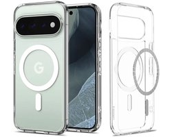 Spigen Hoesje Geschikt voor Google Pixel 11 Pro - Ultra Hybrid MagFit Case - Compatibel met MagSafe / Qi2 - Back Cover Transparant Wit