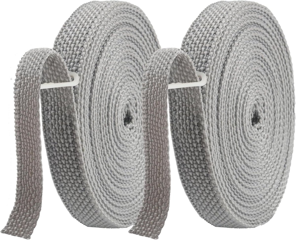 2 rollen rolluik-/jaloezieband (extra stevige band voor rolluiken); geschikt voor rolluik- en jaloezieonderdelen; Specificaties: 5 m x 14 mm
