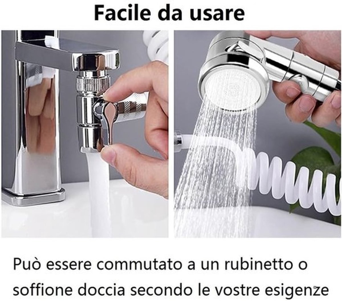 Handdouche met 3 Spray Modi - Verstelbare Slang - Corrosiebestendig - Voor Badkamer - Geschikt voor Ouderen/Baby's/ Dieren - Douchekop
