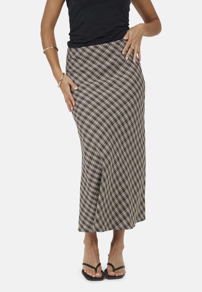 Brave Soul - Rok - Polyester - Vrouwen - Maat M - bruin