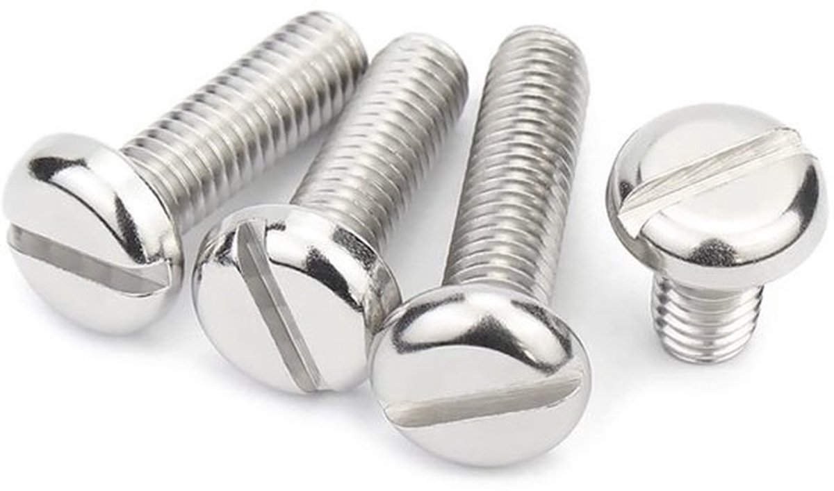 Machineschroeven M5x8mm - Roestvrij Staal - Sleufschroeven - Bevestigingselementen - 20 Stuks - Slijtvast en Duurzaam - Schroeven