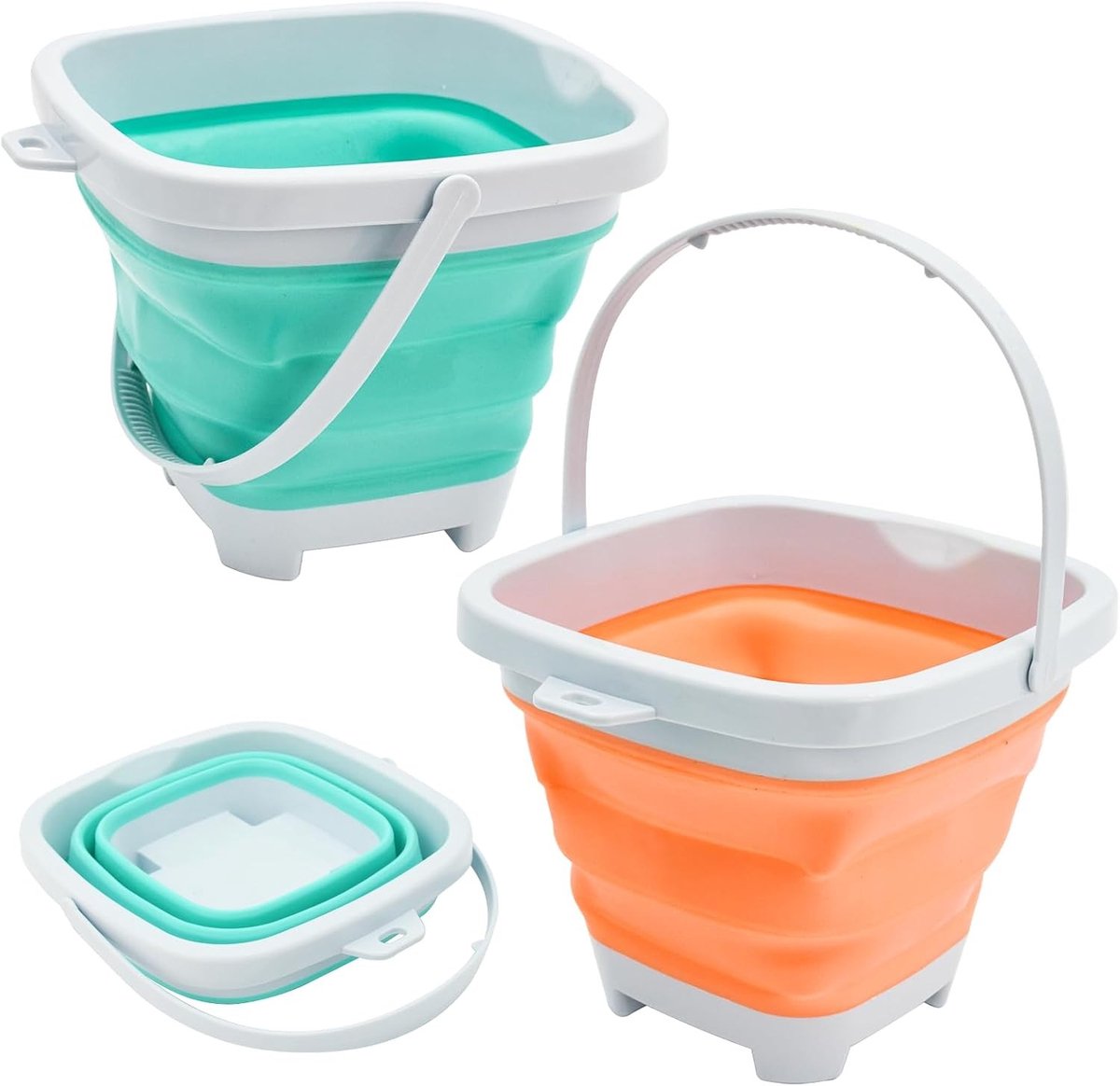 Vouwbare zandemmer voor het strand, ideaal voor zandkastelen, buitenspeelgoed en kamperen, perfect voor kinderen en volwassenen