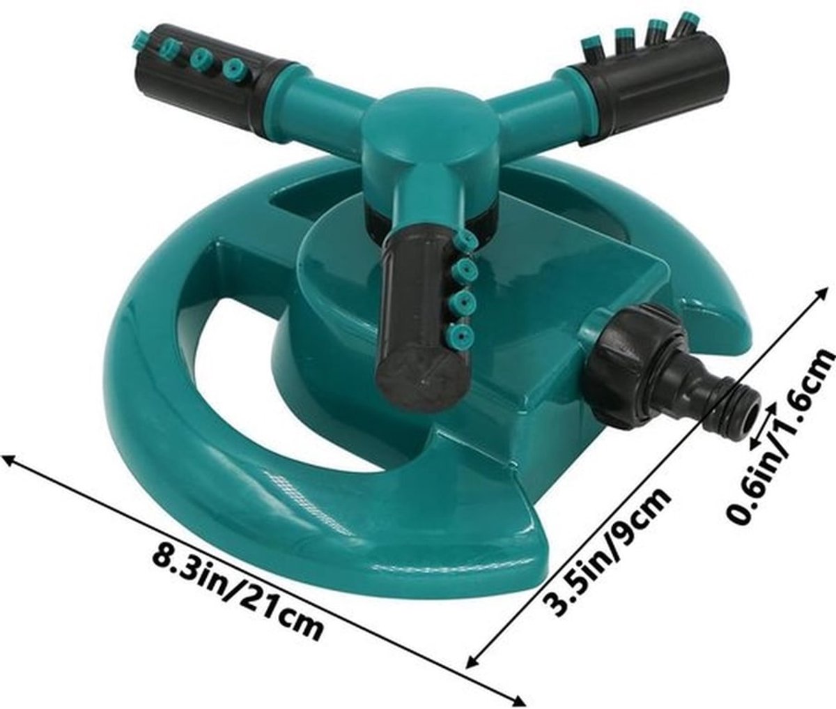 Gazonsproeier 360° Roterend - Tuinsproeier met Snelkoppeling - Automatische Irrigatiesystemen - Waterbesparend - Robuust - Draaibaar Ontwerp met 12 Sproeiers