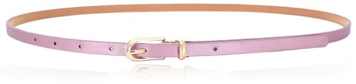 Leren Riem Dunne Taille - Skinny Riem - Tailleriem Dames - Metalen Gesp - Geschikt voor Jurken - Lichtgewicht en Verstelbaar