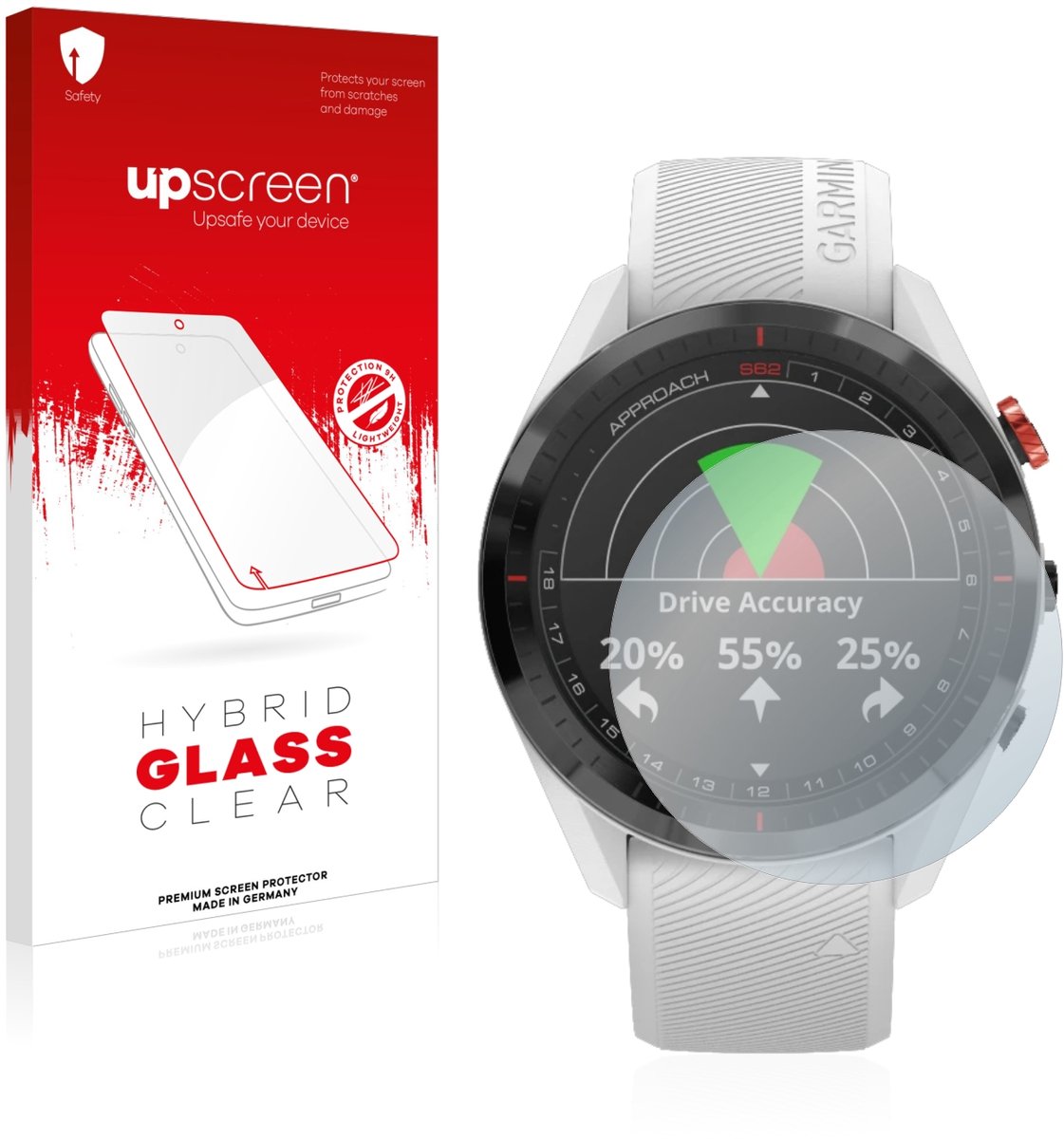 upscreen - Screenprotector voor Garmin Approach S62 - Folie Beschermfolie Beschermglas transparant