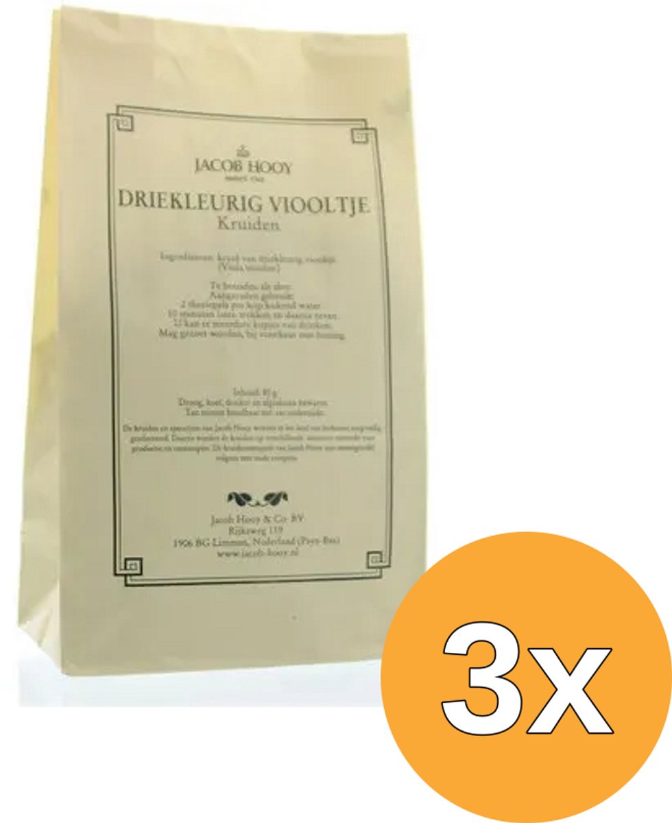 3x Jacob Hooy Driekleurig Viooltje (80 gr)