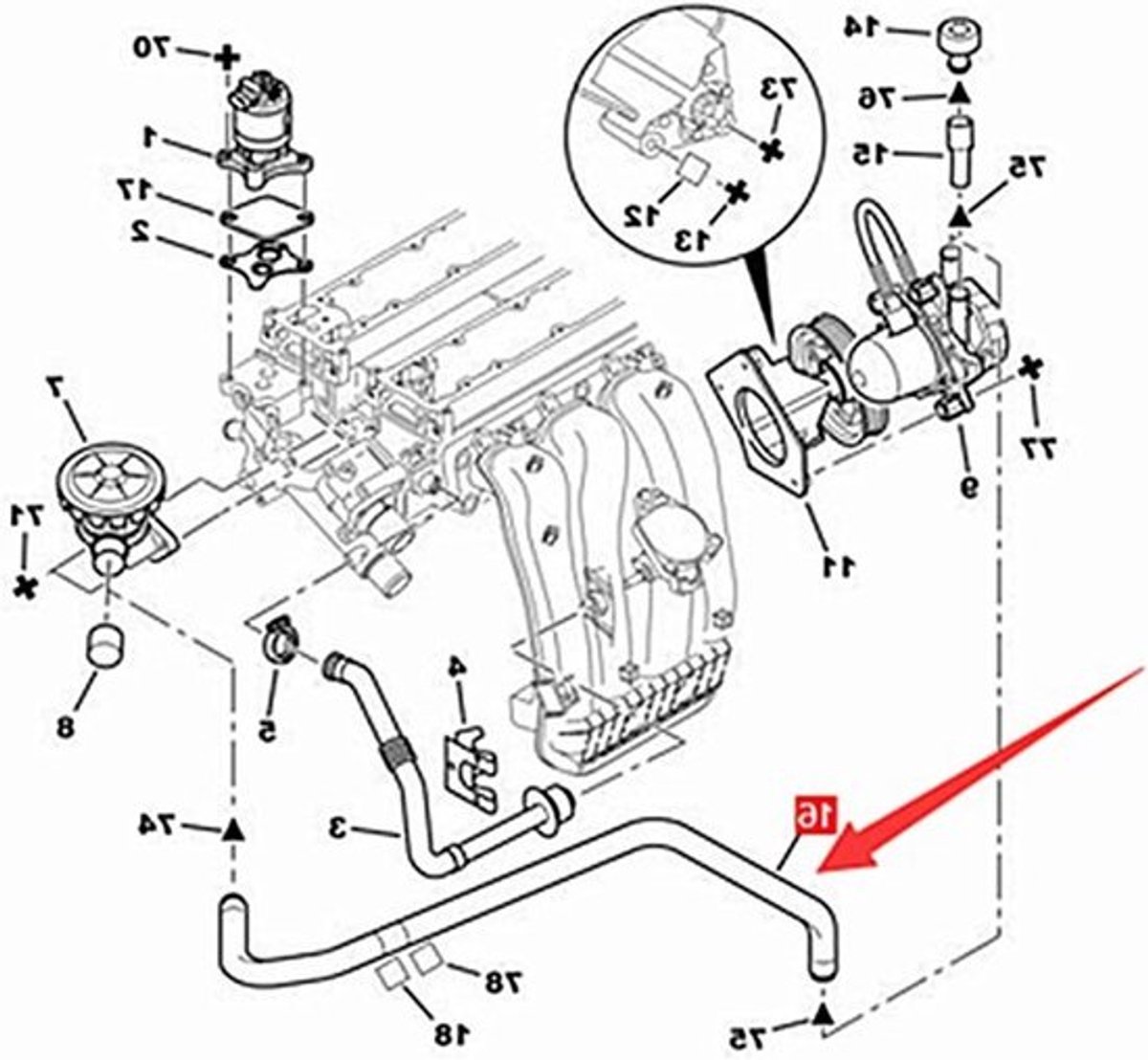 Professionele Luchtpomp en EGR Slang voor Peugeot 307, 307CC, 307SW - Hoogwaardige Autocomponenten voor Betrouwbare Prestaties en Efficiënte Luchtcirculatie