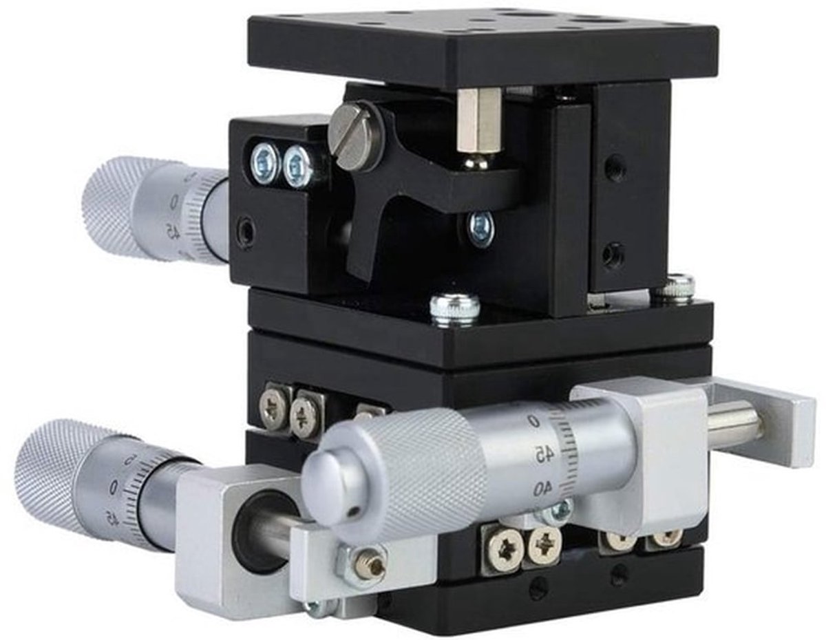 3-Assig Handmatig Beweegbaar Platform 40x40mm voor Precisie Afstelling, Tuning en Verplaatsing