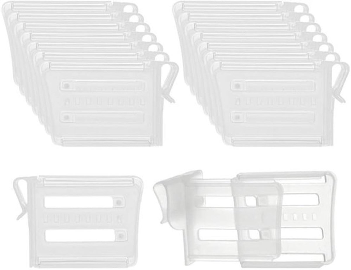 Koelkast Organizer 16 Stuks - Koelkast Divider - Koelkast Scheidingswand - Koelkast Opbergbak - Koelkast Organizer Lades - Transparant PP Materiaal - Koelkastindeling