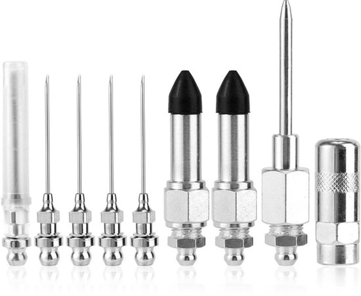 Accessoireset voor Vetspuit - 9-delige Set met Professionele Nozzles en Adapters - Ideaal voor Onderhoud en Reparatie - Hoogwaardige Kwal...