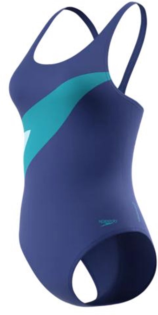 Speedo Hyperboom Butterfly Back 1P Dames - Chloorbestendig Sportbadpak Dames - Kleurvast Badpak Dames - Zwempak Dames met Butterfly Back - Blauw/Blauw - 44