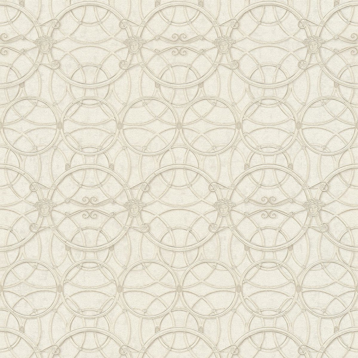 Barok behang Profhome 370493-GU vliesbehang glad in barok stijl glanzend crème goud wit 7,035 m2