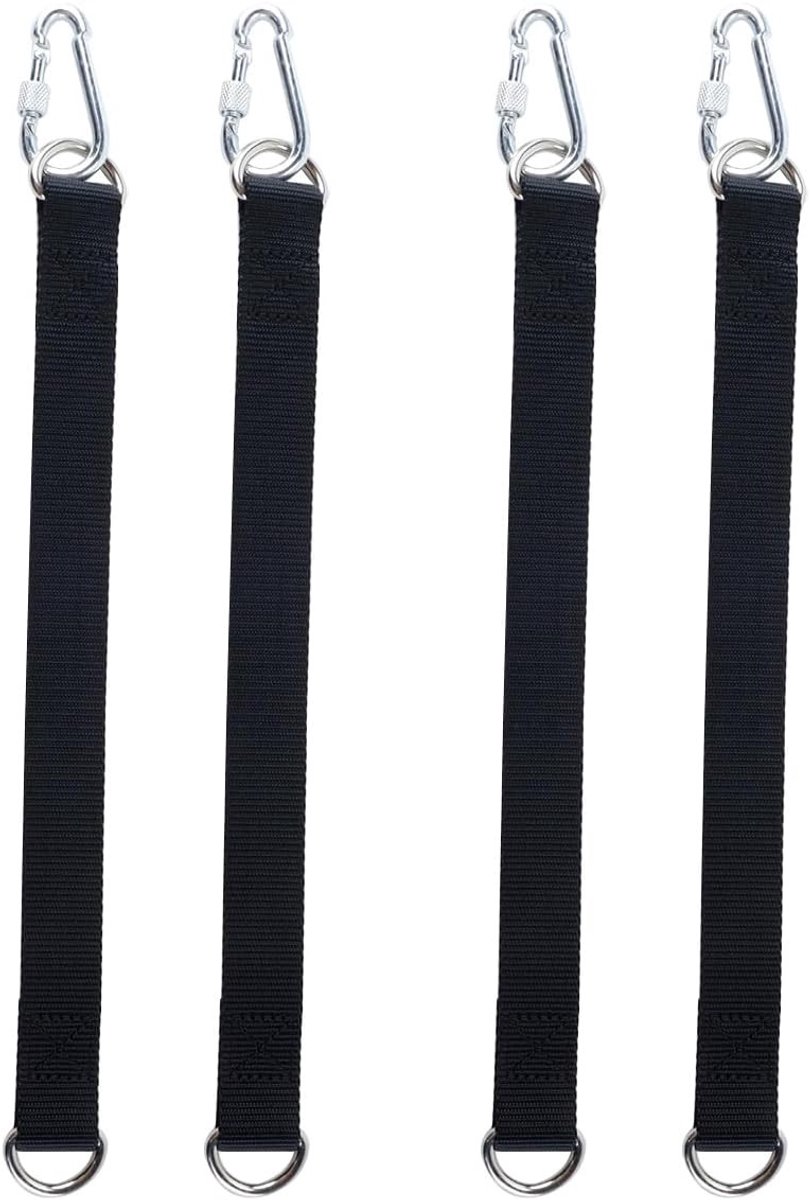 Set van 4 Boomschommel Ophangsets met Verstelbare Hammockbanden, 30cm x 25mm, Stevig en Duurzaam