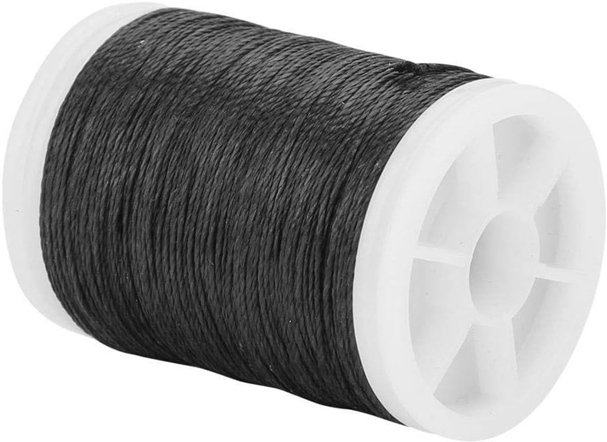 Nylon Serving Draad voor Boogstring, 120m Multi-filament Draad met Zachte Twist voor Peep Sites en Hoge Breeksterkte van 34 Pond (Zwart)