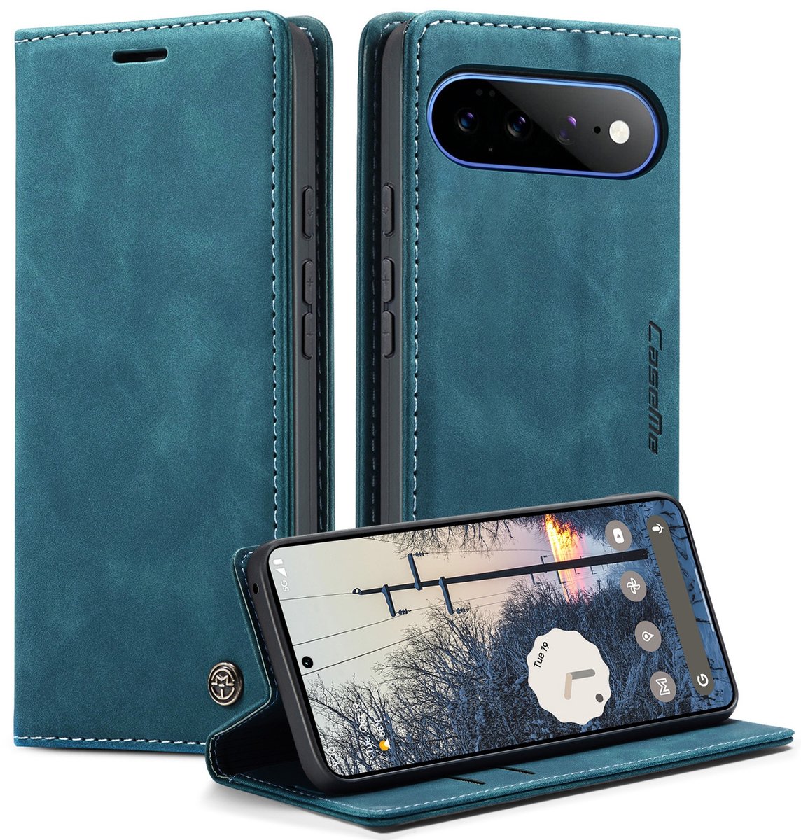 CaseMe Hoesje - Geschikt voor Google Pixel 11 Pro XL Hoesje - CaseMe 013 Book Case - Blauw