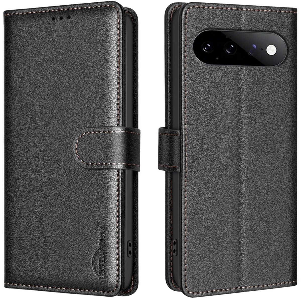 BINFEN Hoesje - Geschikt voor Google Pixel 11 / 11 Pro Hoesje - BINFEN Color Book Case - Zwart