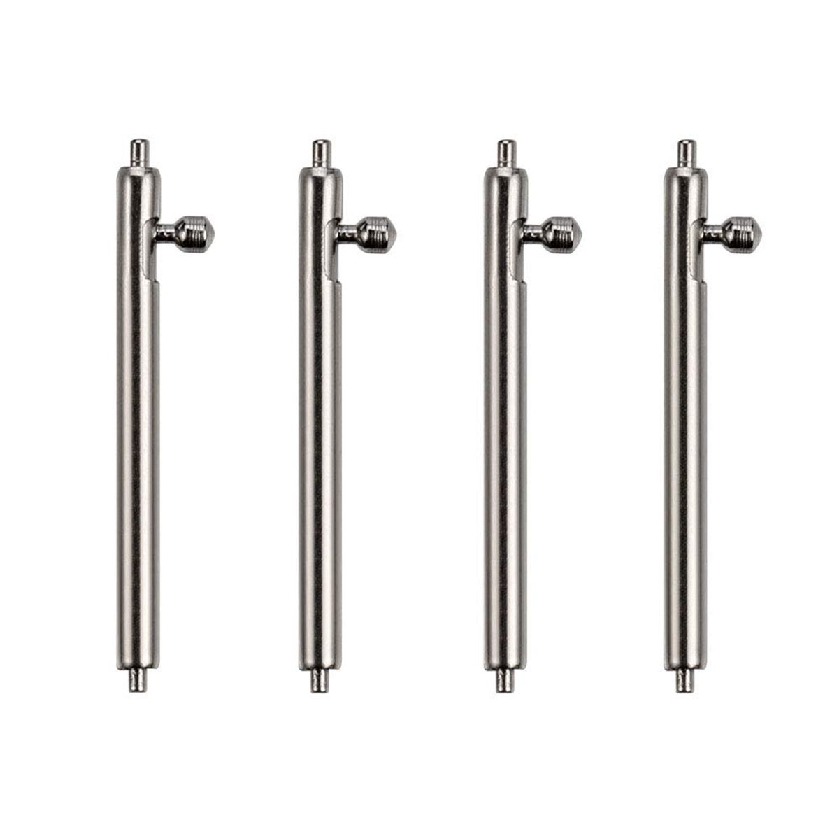 4pcs Quick Release Spring Bar Watch Band Pins 1.8mm Diameter with Push Button, siliver, 18 mm, Minimalist - ShopVlot