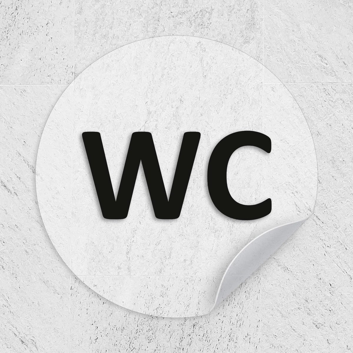 Toilet Sticker 9 cm - Matt Transparant - Zelfklevende folie - Duurzaam en weerbestendig - ShopVlot