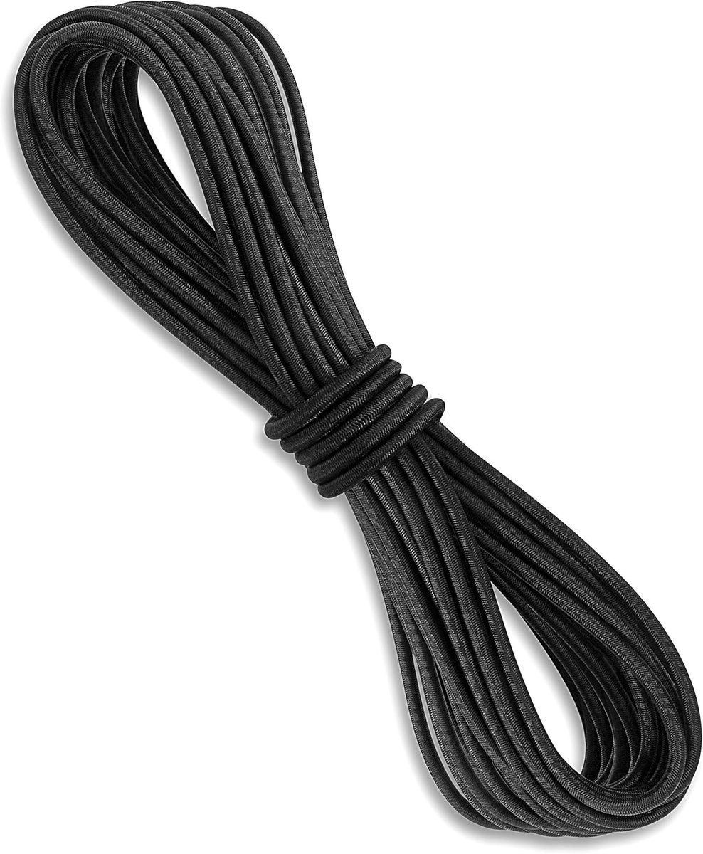 Elastische touw 10m x 4mm - hoge elasticiteit - latex zwart - perfect voor loungestoelen - ShopVlot