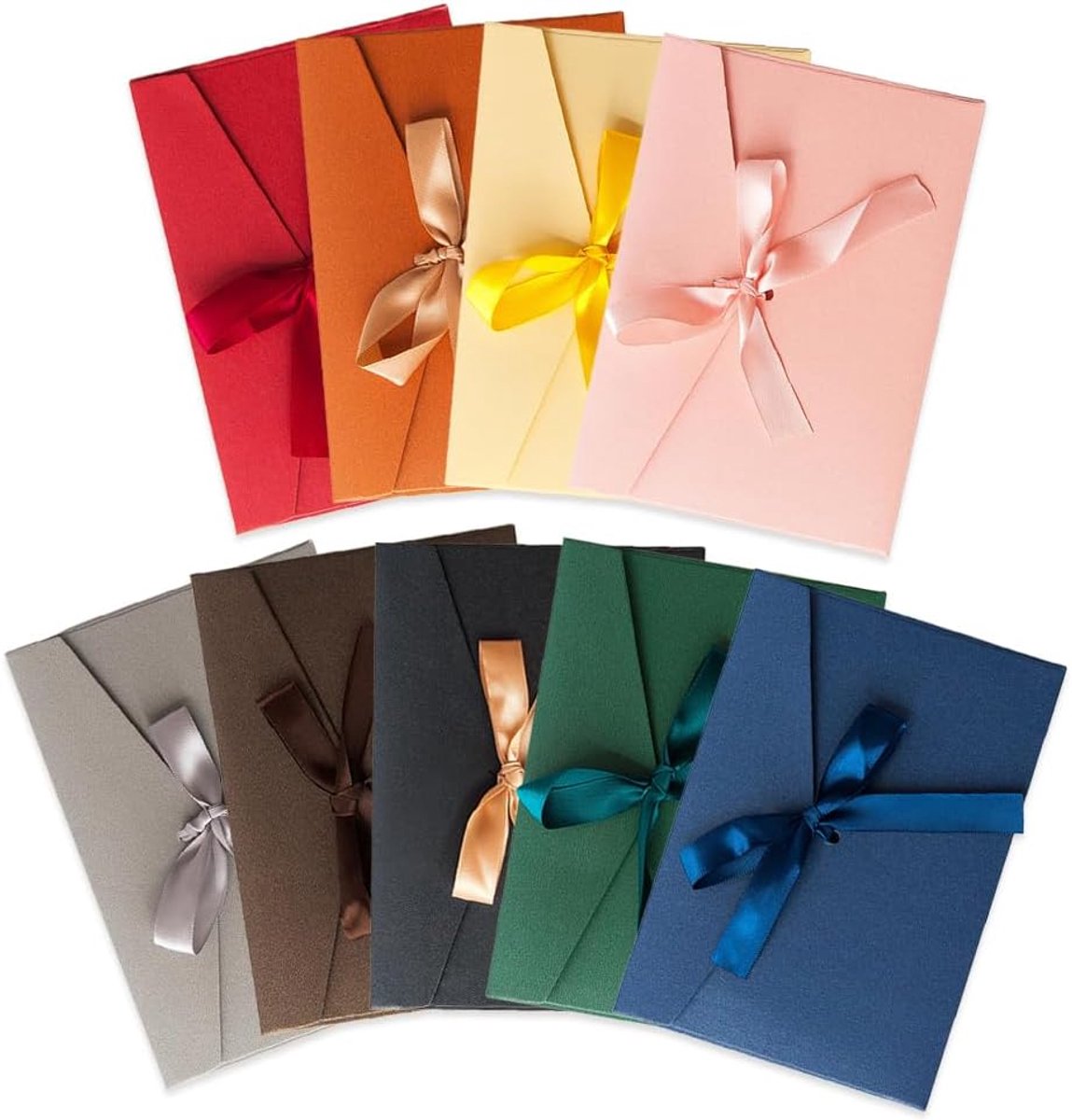 Postkaarten Enveloppen 17.5 x 12.5 cm - Perlepapier - Kleurrijk met Ribbons - Perfect voor Verjaardagen - ShopVlot
