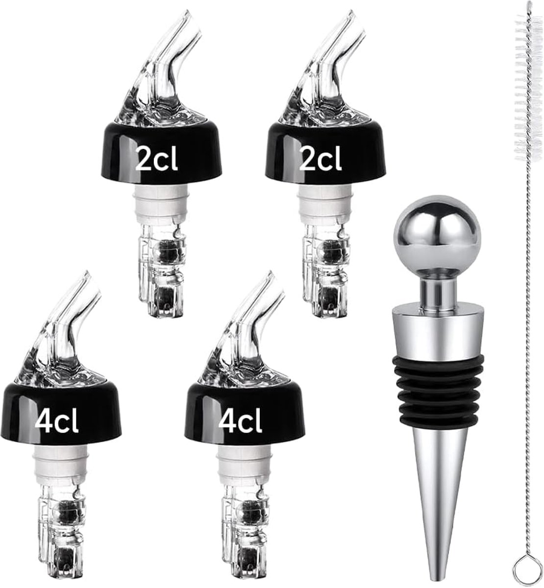Flessen gieters 2cl en 4cl - Plastic dispenser - Makkelijk doseren - Voor cocktails en dranken - ShopVlot