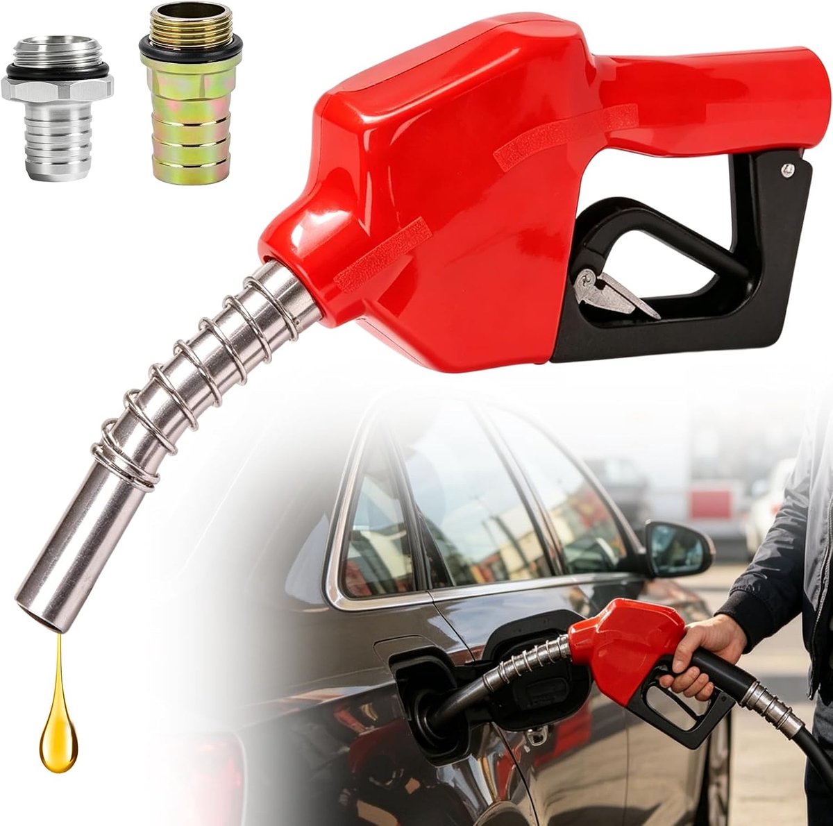 Automatisch dieselspuitpistool - zelfaanzuigend - hoge debiet 0-60 l/min - voorkomt overlopen - ShopVlot