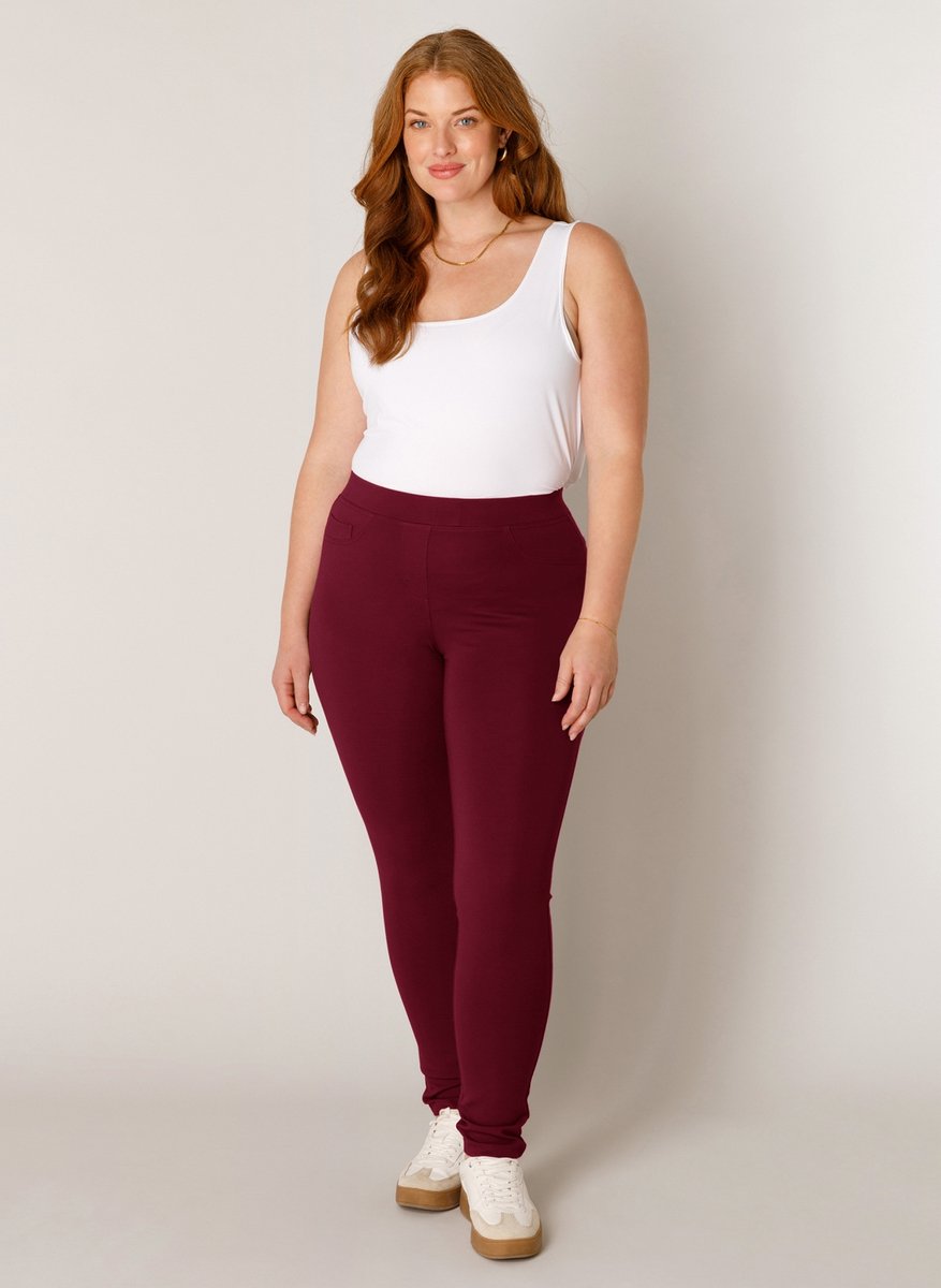 BASE LEVEL CURVY Arnika Tregging - Wine Red - maat 0(46)