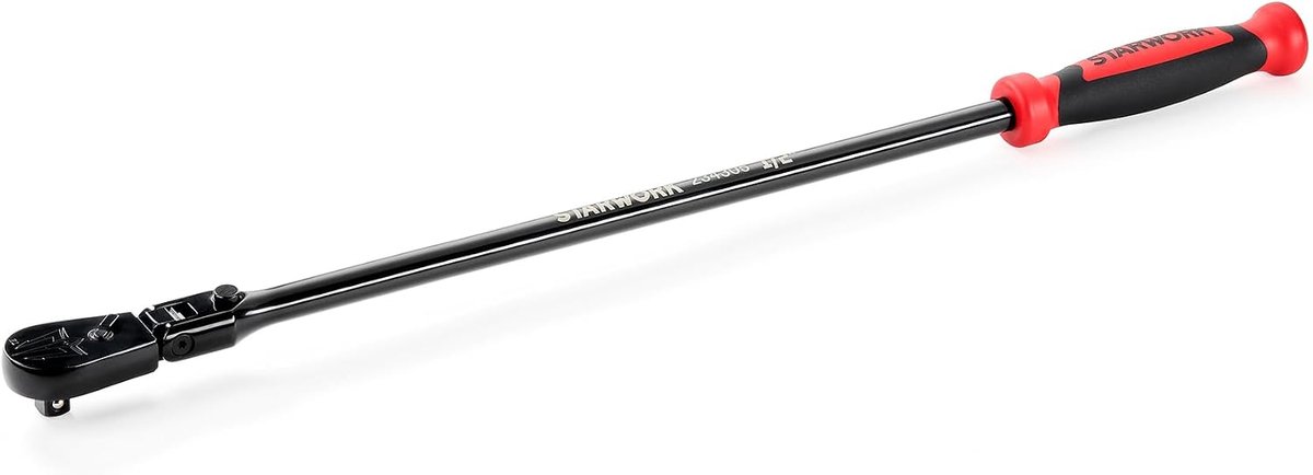 Ratchet 1/2" Drive 90 Tanden - Zwart Chroom - Flexibele Kop - Ideaal voor Krappe Ruimtes - ShopVlot