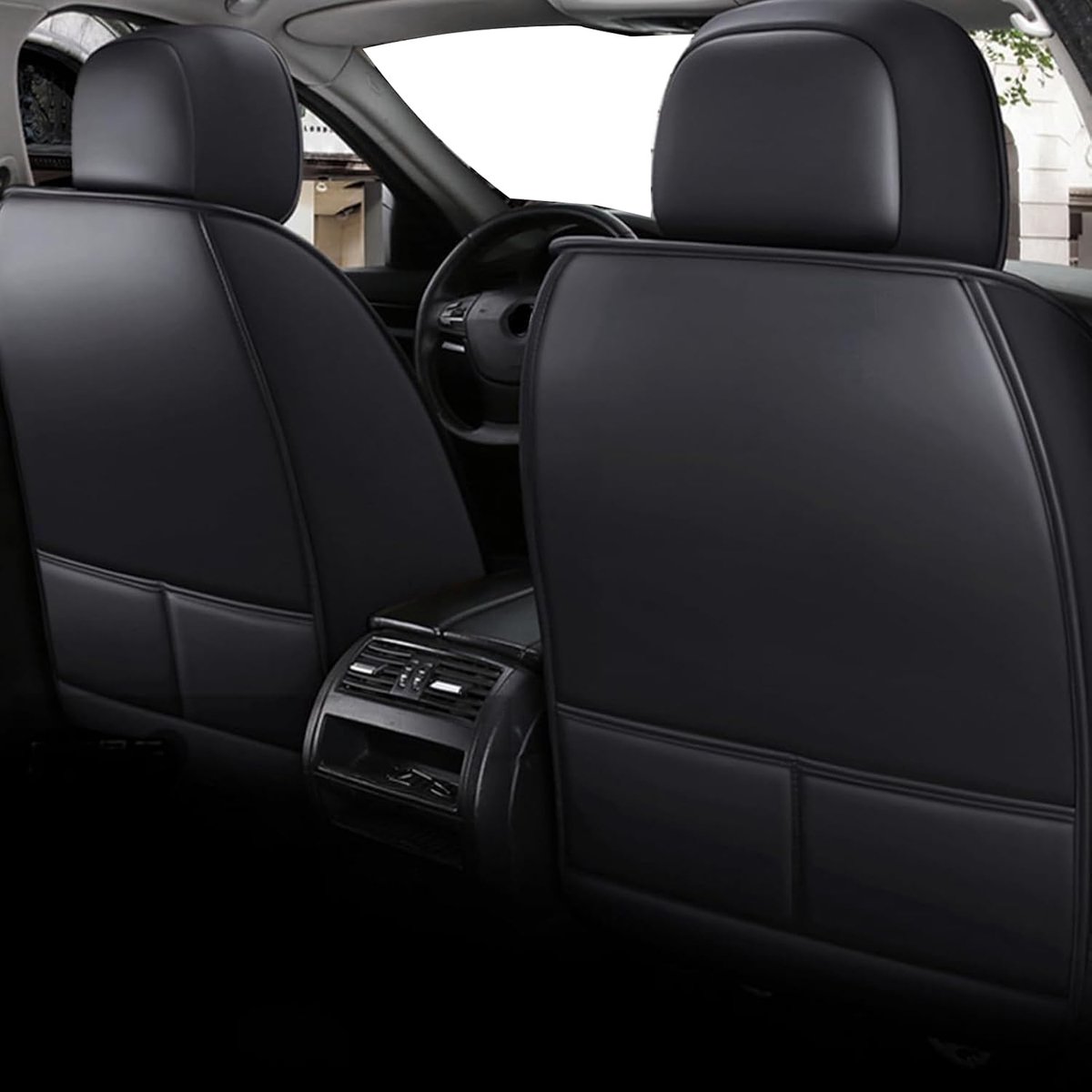 Autostoelhoezen voor voorstoelen 2-delig - Waterproof PU leer - Geschikt voor Mercedes-Benz - Eenvoudig te reinigen - ShopVlot