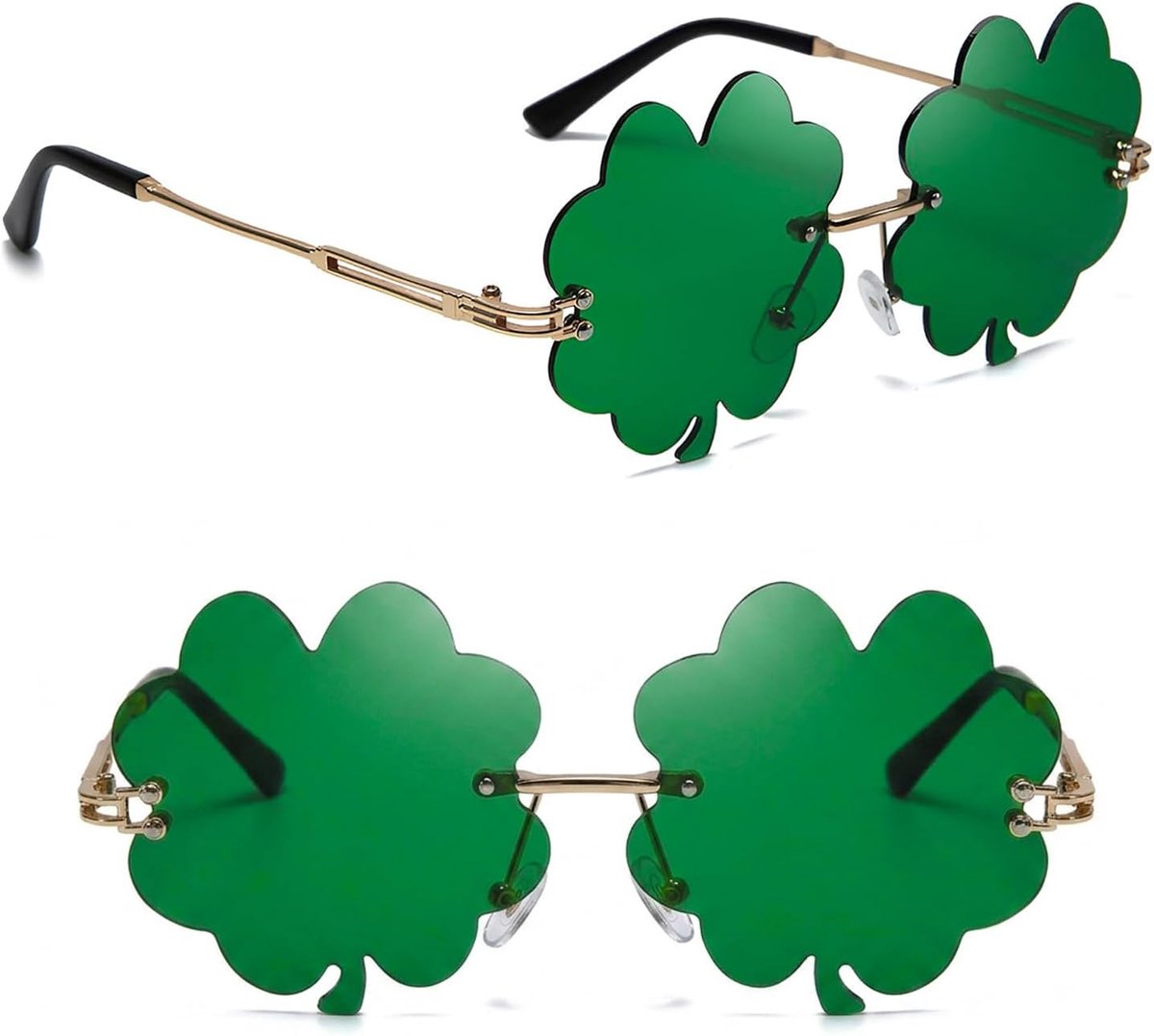 Zonnebrillen 2-Pack - Klavertje Vier - Ierse Partybrillen - Perfect voor St. Patrick’s Day - ShopVlot