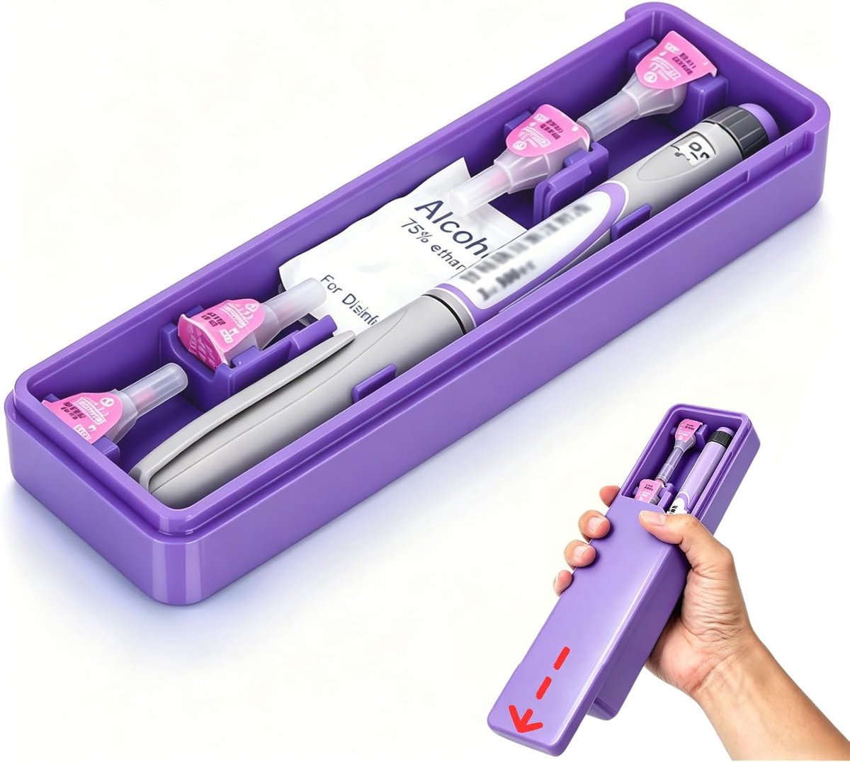 Insuline pen case - compact en lichtgewicht - paars - ideaal voor reizen en dagelijks gebruik - ShopVlot