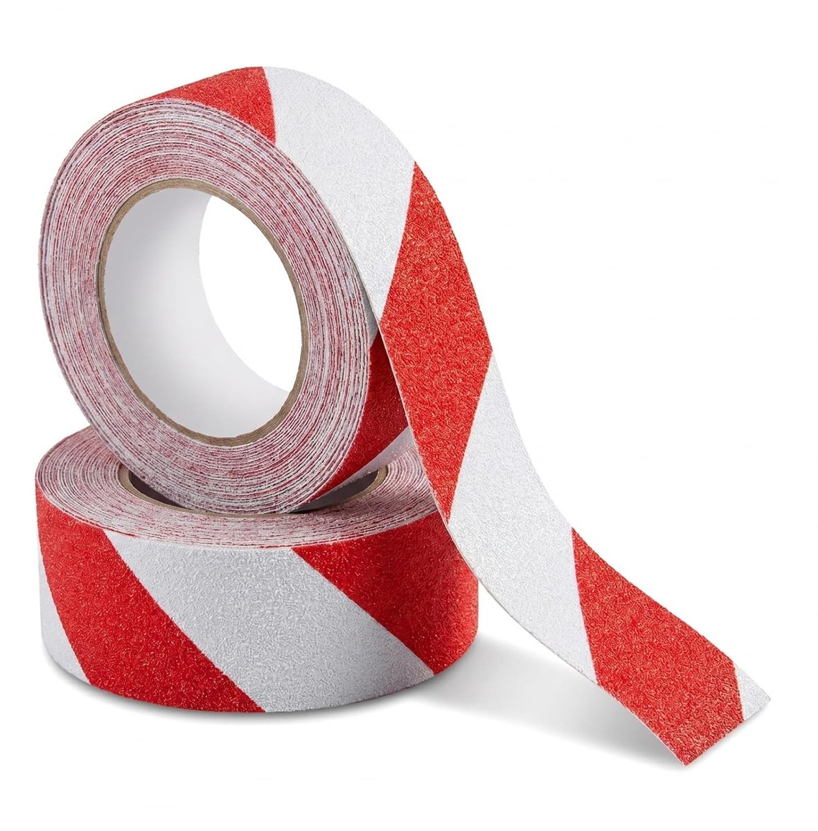 Antislip plakband 50 mm x 10 m - rood/wit - zeer sterke schuurdeeltjes - verhoogt veiligheid - ShopVlot