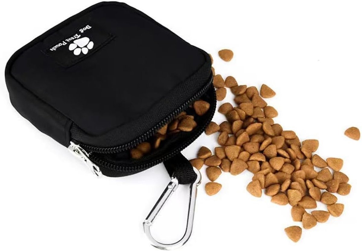Waterdichte traktatietas voor honden - zwart - geïntegreerde poepzakdispenser - handig voor hondentraining - ShopVlot