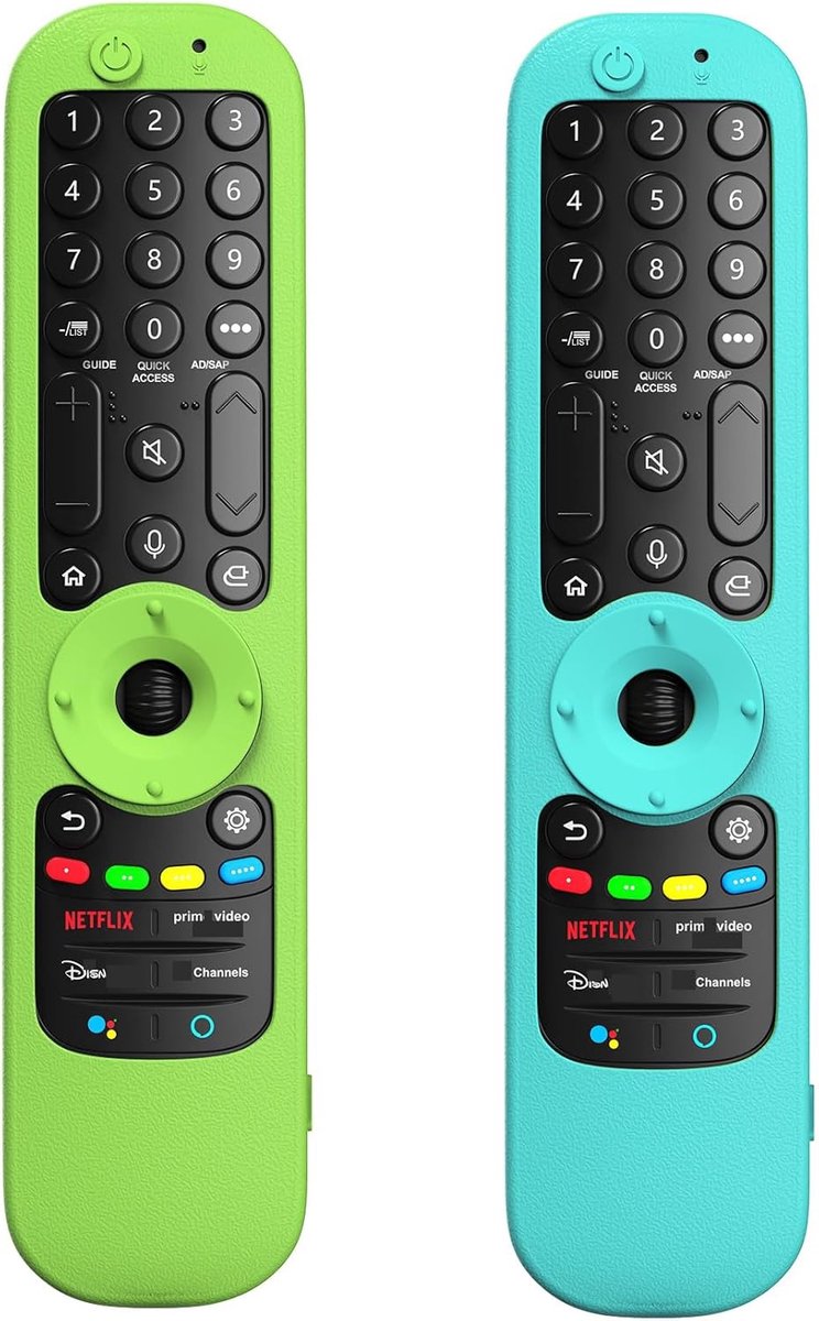 Siliconen beschermhoes afstandsbediening - vervangende set voor LG Smart TV - lichtgroen en lichtblauw - ShopVlot