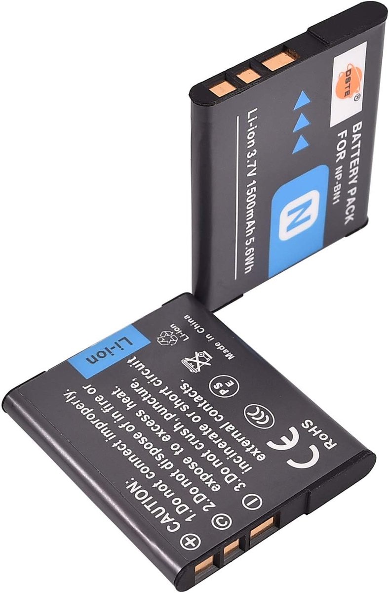 DSTE 2PCS NP-BN1 Battery Compatible with Sony DSC-T99, DSC-TX5, DSC-TX10, DSC-TX20, DSC-TX30 - ShopVlot