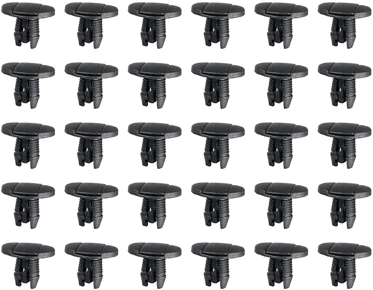 Set of 30 Car Mounting Clips, Mudguard, Fixing Clips, Plastic Rivets for Bumpers, Door Trims, Mudguards and Body - ShopVlot