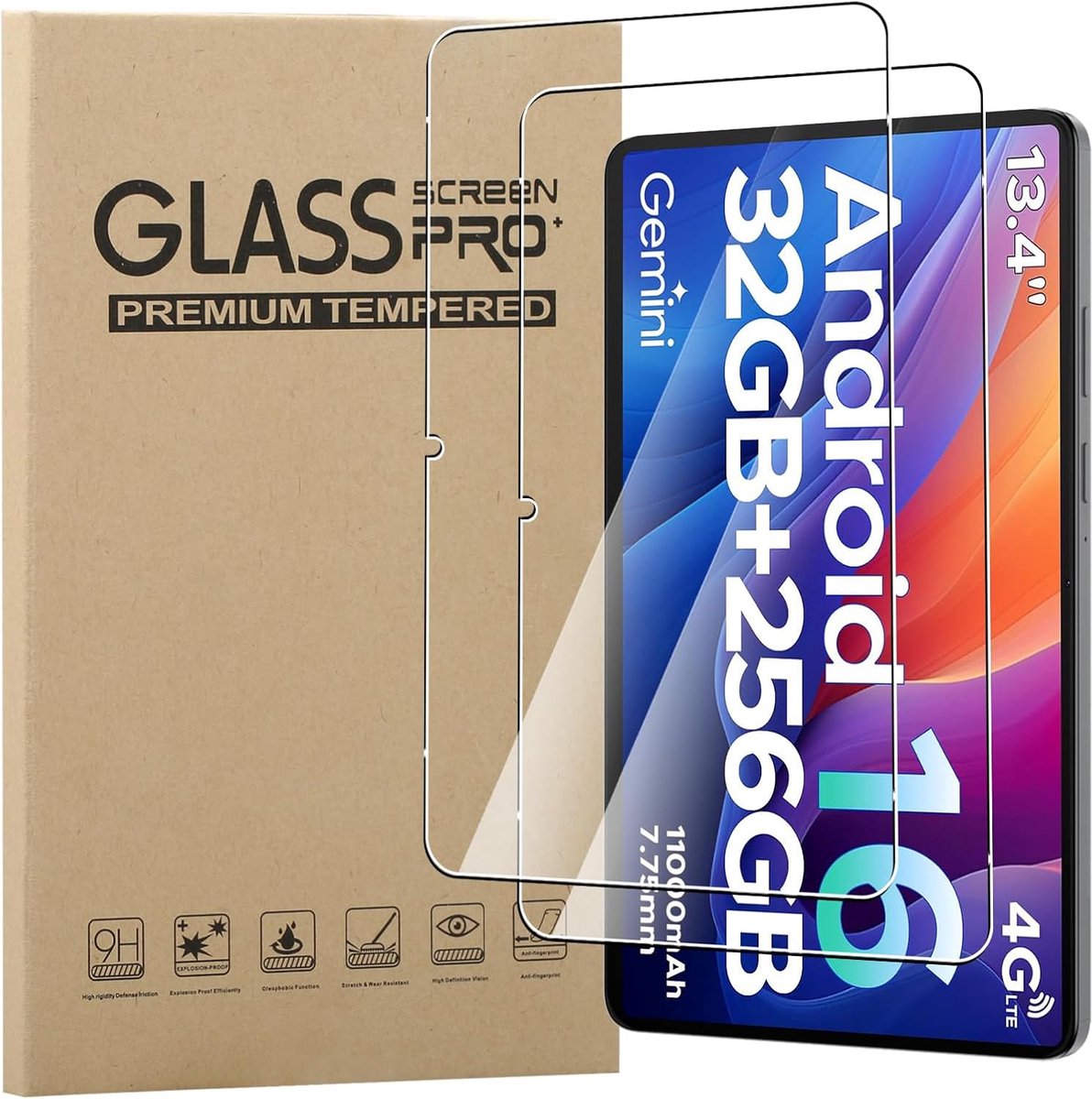 MEMELOKA Protective Film for Doogee Tab G6 Max 13.4 inches, Pack of 2 [High Sensitivity] Anti-Bubbles - ShopVlot