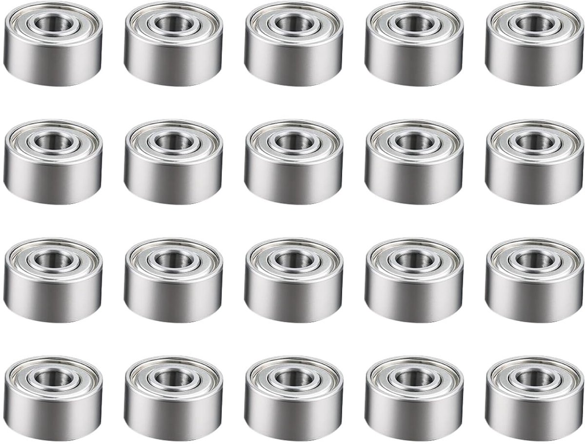 Pack of 20 693ZZ Ball Bearings 3 x 8 x 4 mm Mini Ball Bearing Kit, Precise 693ZZ Groove Ball Bearings Made of Steel - ShopVlot